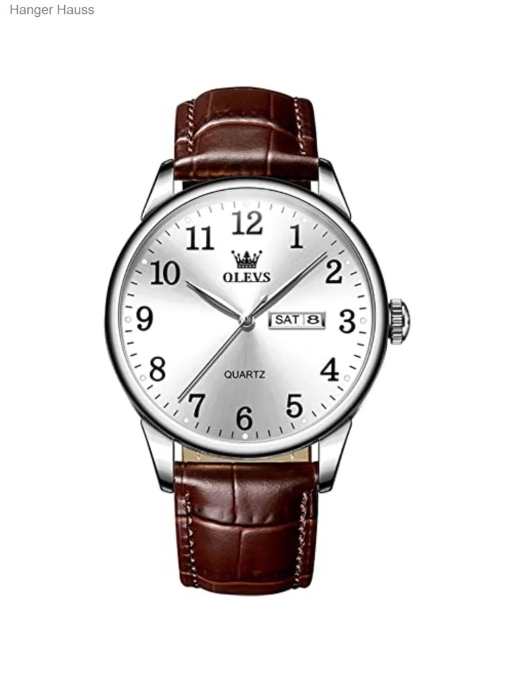 Men's Casual Leather Strap Analog Quartz Wrist Watch Easy Read Date